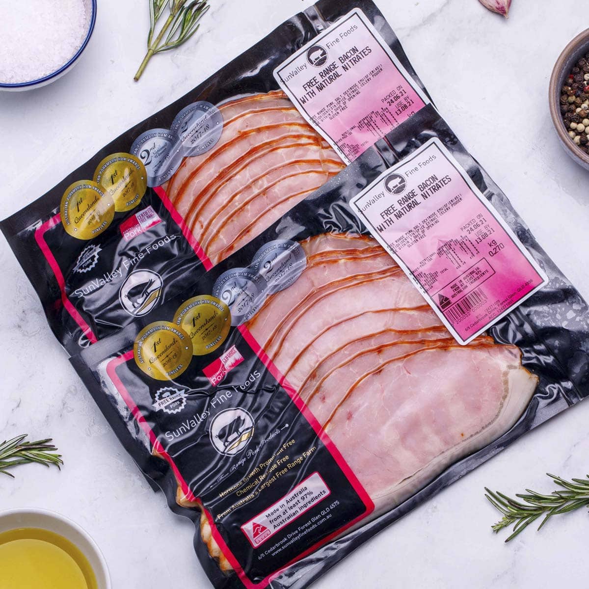 Free Range Bacon with Natural Nitrate 275g pack