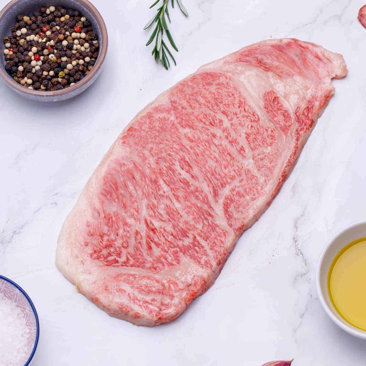 A5 Japanese Black Wagyu Striploin Steaks