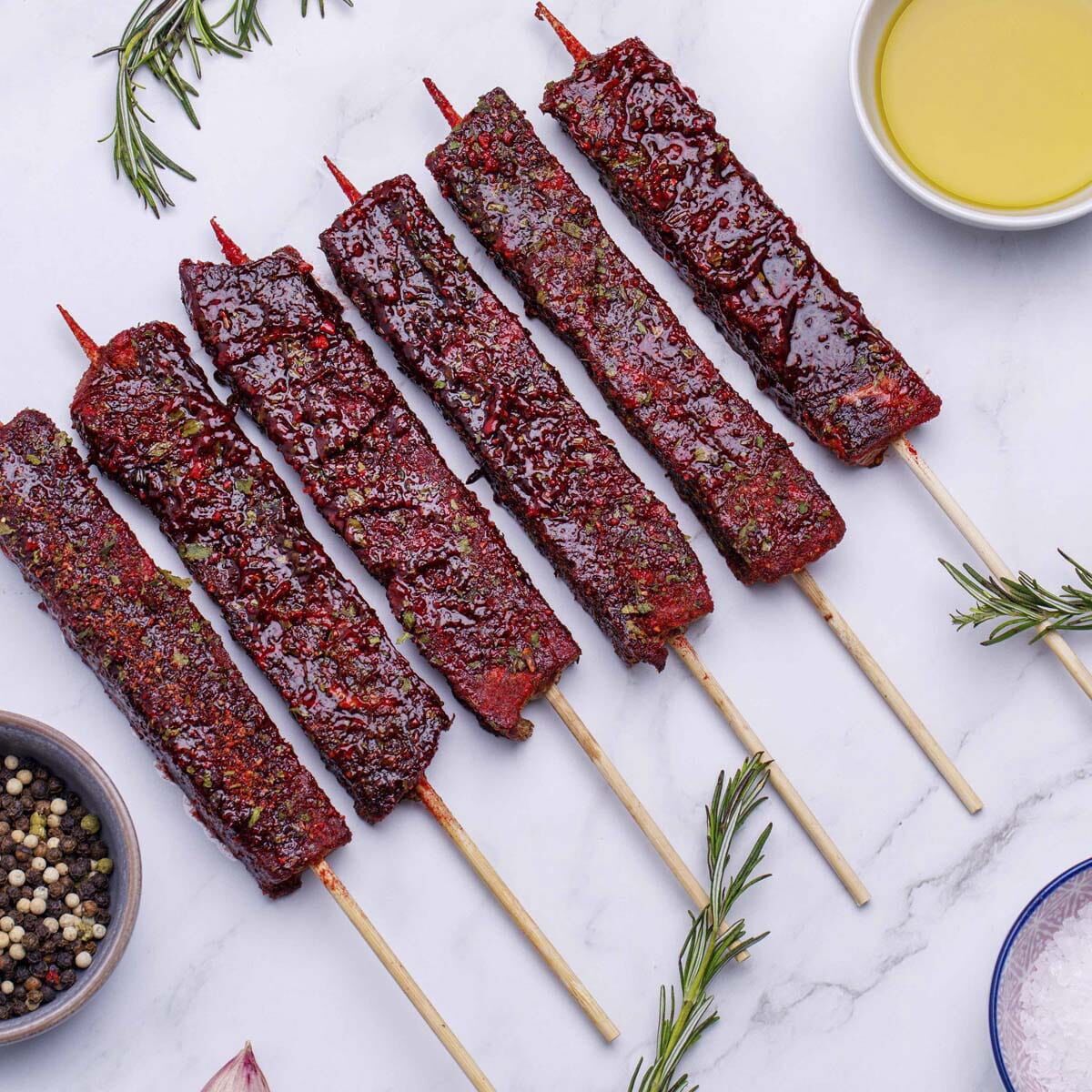 Wagyu Port Wine Garlic Kebabs gluten free